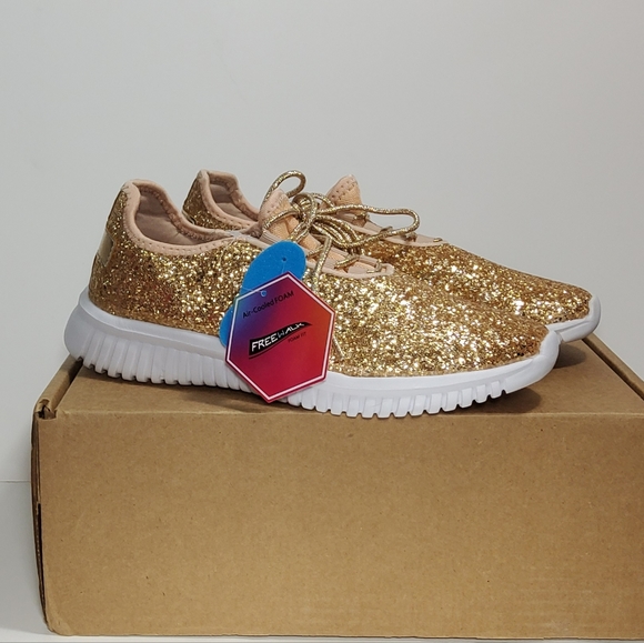 Fashion Glitter Sneakers for Womens Silp On Running Shoes Lightweigt - Picture 3 of 11